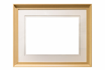 modern wooden picture frame isolated