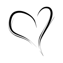 sketch of heart shape. sketch of heart. 