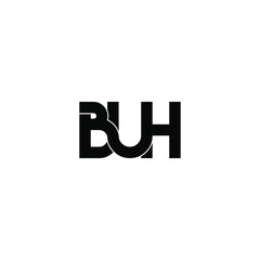buh letter original monogram logo design