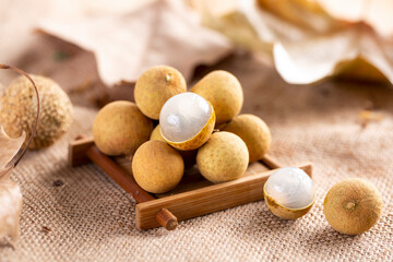 Close up of longan, Longan fruit 