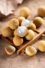 Fototapeta na wymiar Close up of longan, Longan fruit 