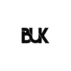 buk letter original monogram logo design