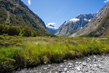 Fototapeta na wymiar Mount Talbot view from Monkey Creek, New Zealand