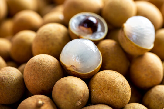 Close up of longan, Longan fruit 