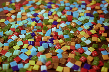 background made of colorful cubes