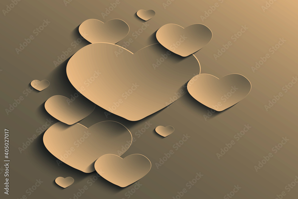 Aufkleber 3d rendering heart abstract background and platform for advertising products background