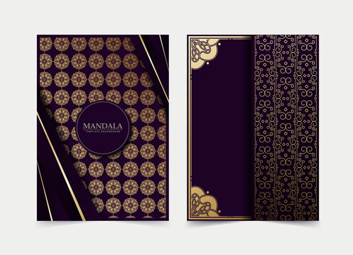 Luxury purple cover in texture style design