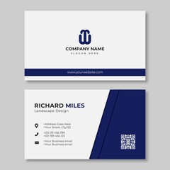 Modern professional business card purple and white business card 