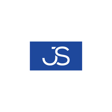 Creative initial letter JS square logo design concept vector