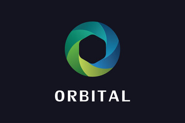 Letter O creative hexagonal modern technological logo