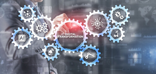 Digital transformation disruption digitalisation innovation technology concept.