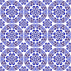 blue and white Chinese pattern vector