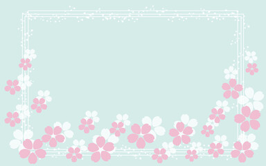 Cherry blossom background for spring camping, web and banner design. Cherry blossom illustration. Vector illustration. 桜背景、桜イラスト、桜背景デザイン