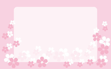 Cherry blossom background for spring camping, web and banner design. Cherry blossom illustration. Vector illustration. 桜背景、桜イラスト、桜背景デザイン