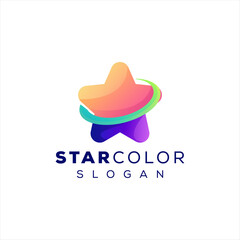 star color gradient logo design