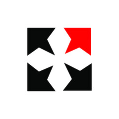 consulting arrow logo design creative idea 