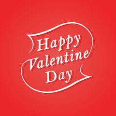 Happy Valentine's Day hand drawn typography lettering Design vector romantic greeting template