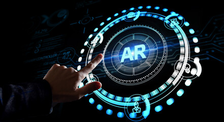 Ar, augmented reality icon. Business, Technology, Internet and network concept.
