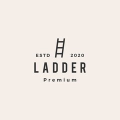 Fototapeta premium ladder stairs hipster vintage logo vector icon illustration