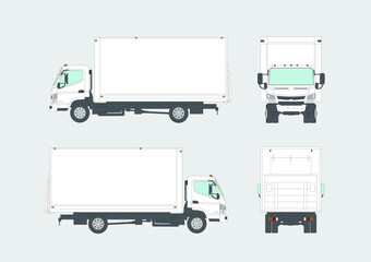 Cargo vector delivery truck illustration