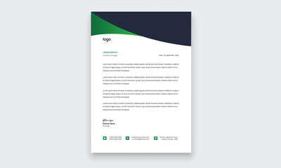Obraz premium Elegant business style letterhead template design for your project design, Vector illustration.