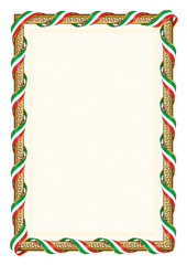Obraz premium Vertical frame and border with Congo flag