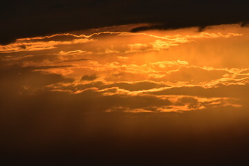 sunset in the clouds