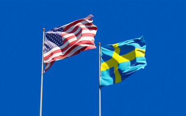 Flags of Sweden and Sweden.