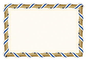 Horizontal  frame and border with Finland flag