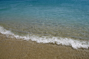 Fototapeta na wymiar beautiful blue sea in Greece