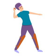 Cricket ball play icon. Cartoon of cricket ball play vector icon for web design isolated on white background