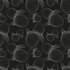 black white abstract seamless pattern for design