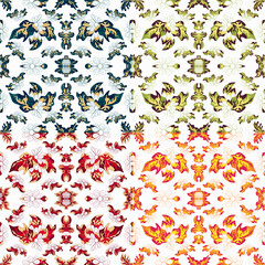 Bright abstract geometric seamless pattern in graffiti style. Quality illustration for your design