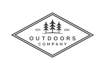 outdoor tree vector logo design