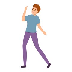 Shocked student icon. Cartoon of shocked student vector icon for web design isolated on white background