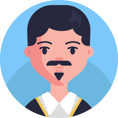 User avatar 50 Icons bundle set. Men and women face icons, both young and old. Character pic to represent online user in social net. Vector flat style cartoon illustration isolated, white background