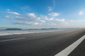 Road ground and sky cloud landscape