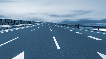 Road ground and sky cloud landscape