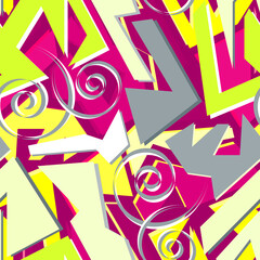 Graffiti abstract seamless pattern grunge effect illustration