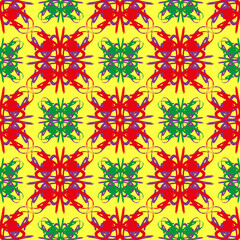 Graffiti on a geometric background seamless pattern