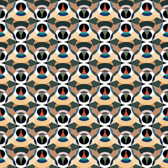 Graffiti on a geometric background seamless pattern