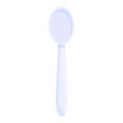 Biodegradable plastic spoon icon. Cartoon of biodegradable plastic spoon vector icon for web design isolated on white background