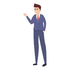 Agent businessman icon. Cartoon of agent businessman vector icon for web design isolated on white background