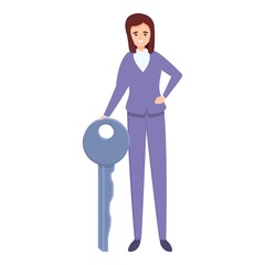 Woman agent icon. Cartoon of woman agent vector icon for web design isolated on white background