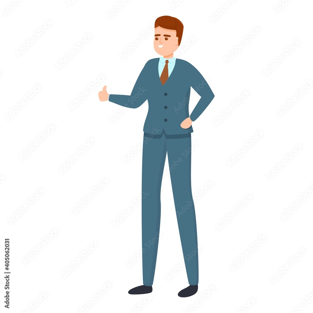 Poster modern agent icon. cartoon of modern agent vector icon for web design isolated on white background