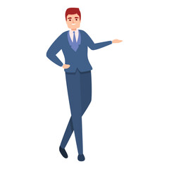 Insurance agent icon. Cartoon of insurance agent vector icon for web design isolated on white background