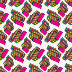 Vintage seamless illustration in graffiti style for your design