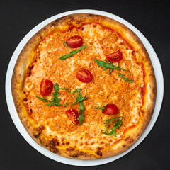fresh italian pizza, top view