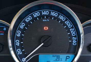 car speedometer and dashboard