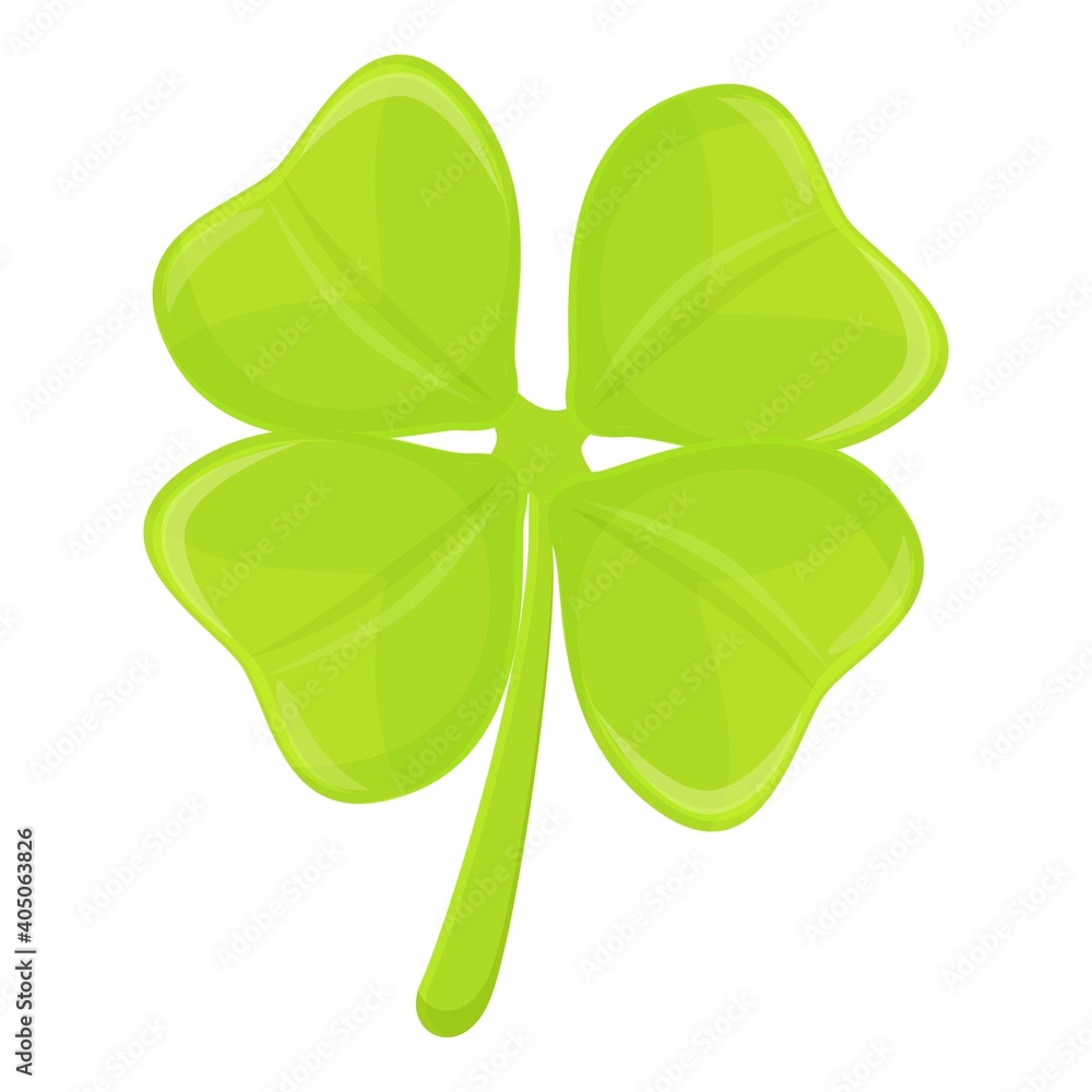 Poster clover irish icon. cartoon of clover irish vector icon for web design isolated on white background